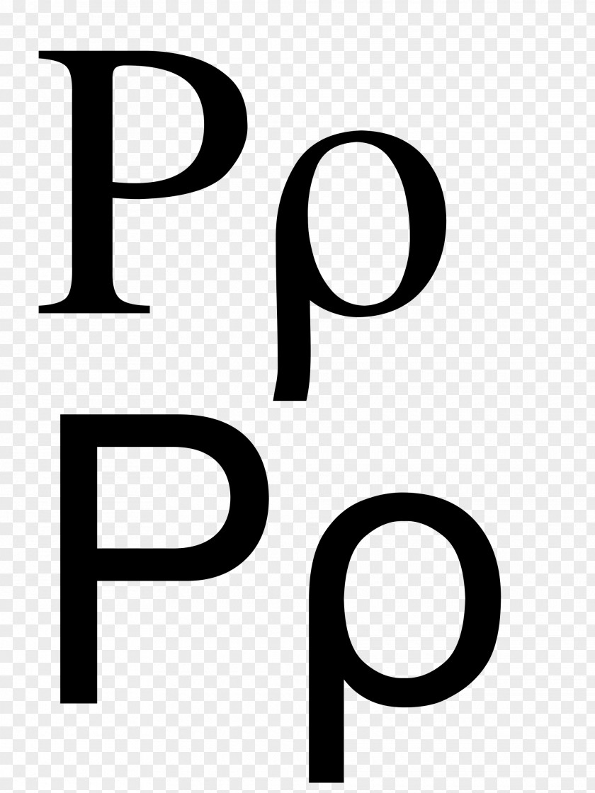 Rho Lombardy Letter Greek Alphabet Upsilon Koppa PNG