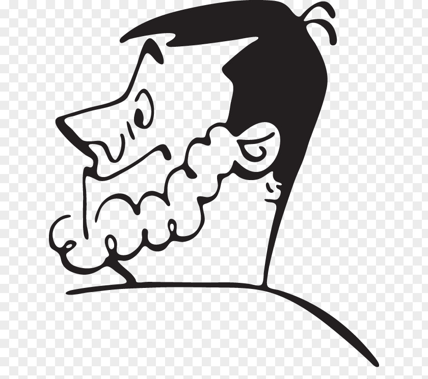 Shaving Man Canidae Line Art Cartoon Clip PNG