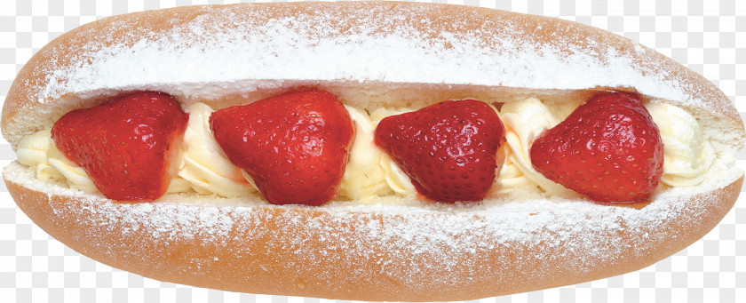 Strawberry Ice Cream European Cuisine Baguette PNG