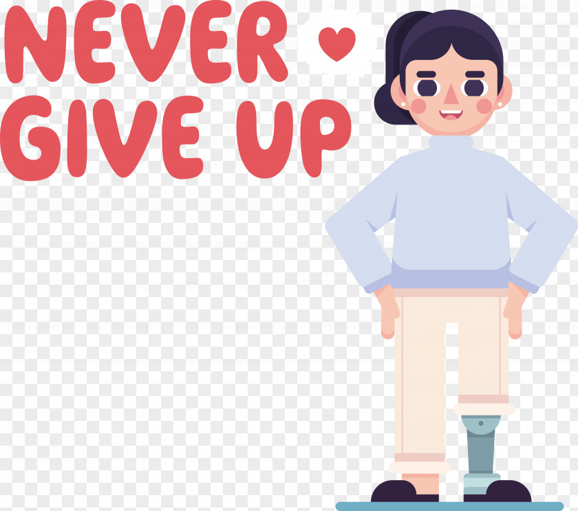 Disability Never Give Up Disability Day PNG