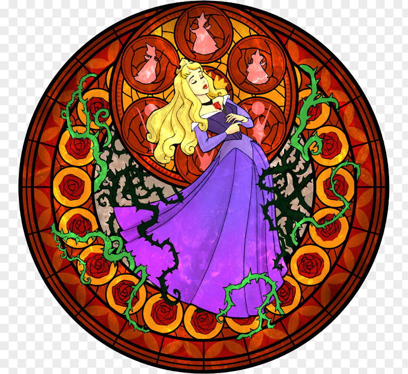 Disney Princess Aurora Stained Glass The Walt Company PNG