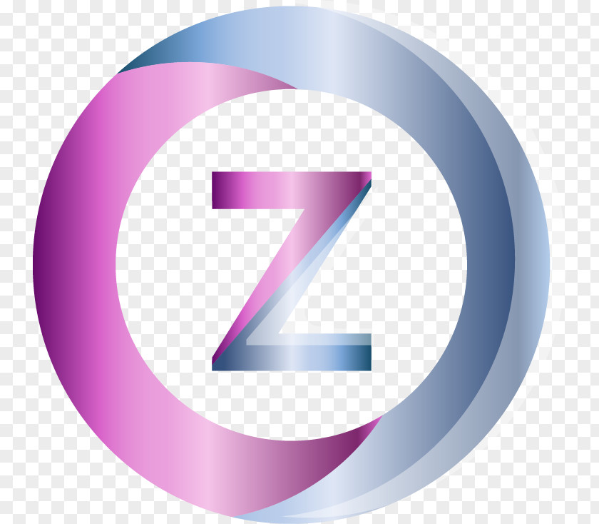 Hand Colored Circular Letter Z Pattern Logo PNG