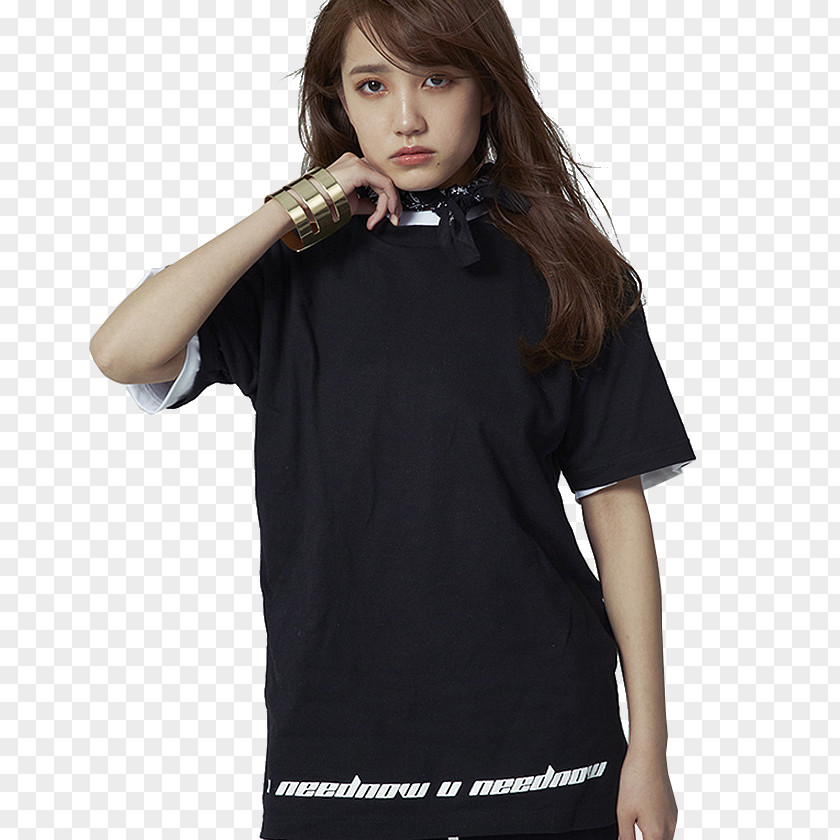 T-shirt Sleeve Shoulder Collar Black M PNG