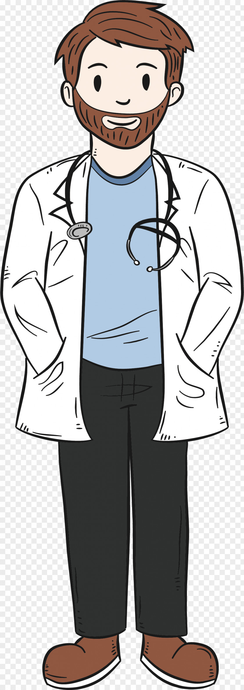 Hand Painted Foreign Doctor Physician Surgeon Illustration PNG