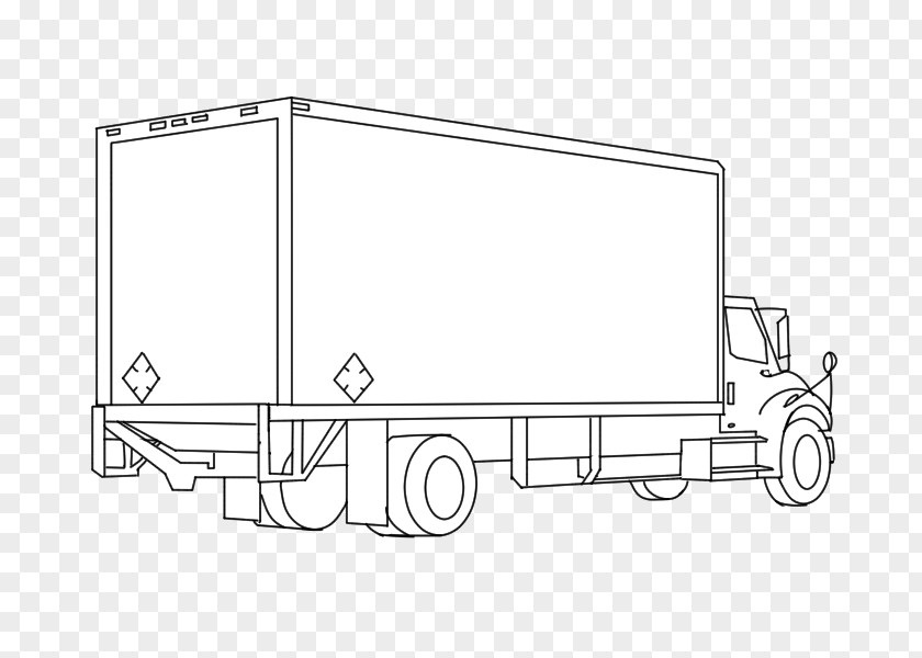 Isuzu Truck Car Line Art Font PNG