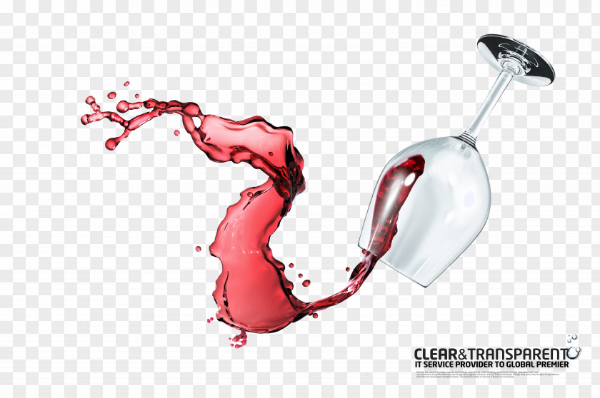 Psd Glass Design Red Wine White PNG