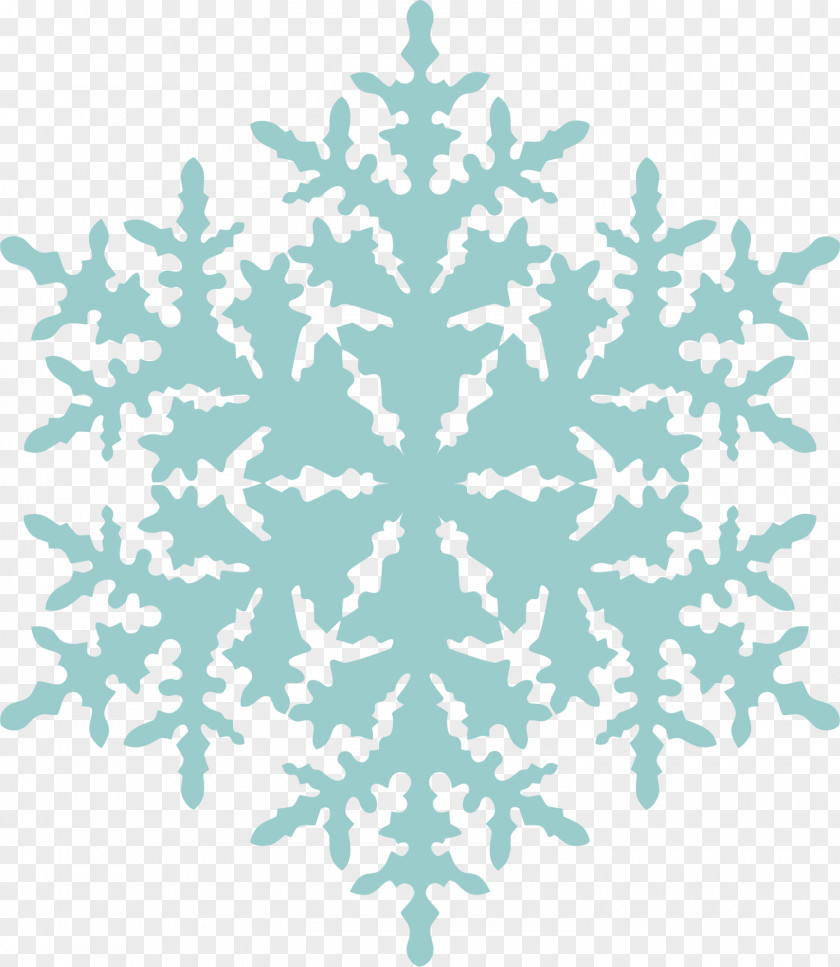 Green And Fresh Snowflake Pattern PNG