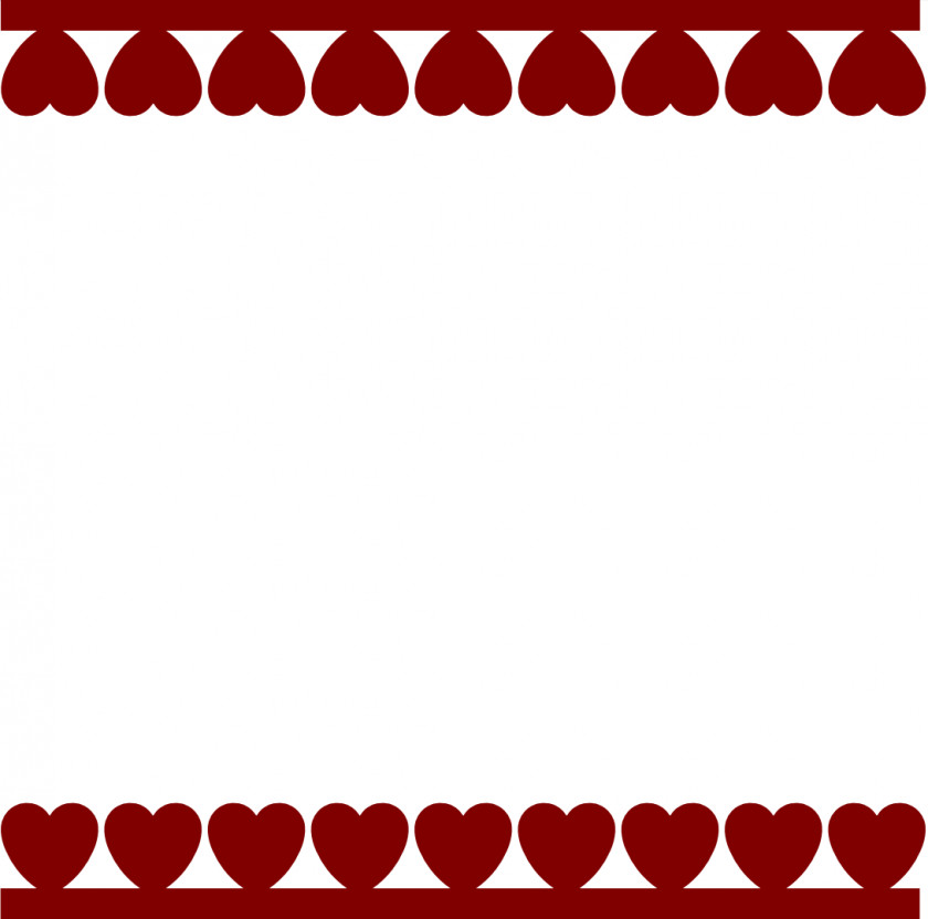 Heart Borders Valentine's Day Clip Art PNG