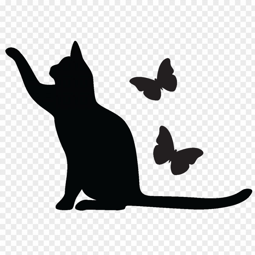Kitten Black Cat Sticker Whiskers PNG