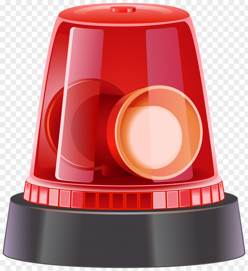 Red Police Siren Clip Art Image PNG