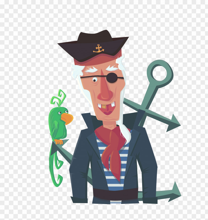 Vector Color One-eyed Pirate Piracy PNG