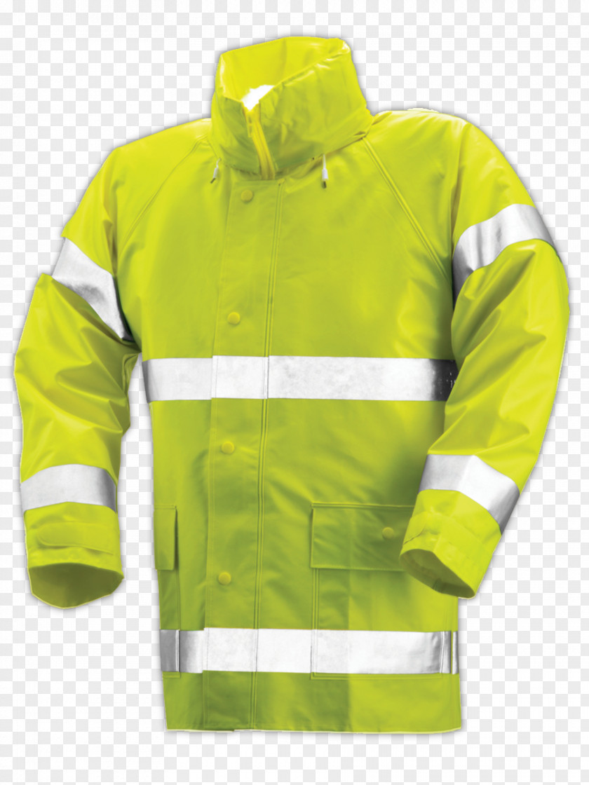 Yellow Jacket High-visibility Clothing Hood Coat PNG