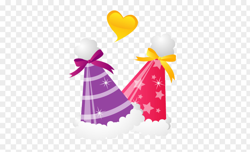 Christmas Hats Pink Heart Magenta Fictional Character Clip Art PNG