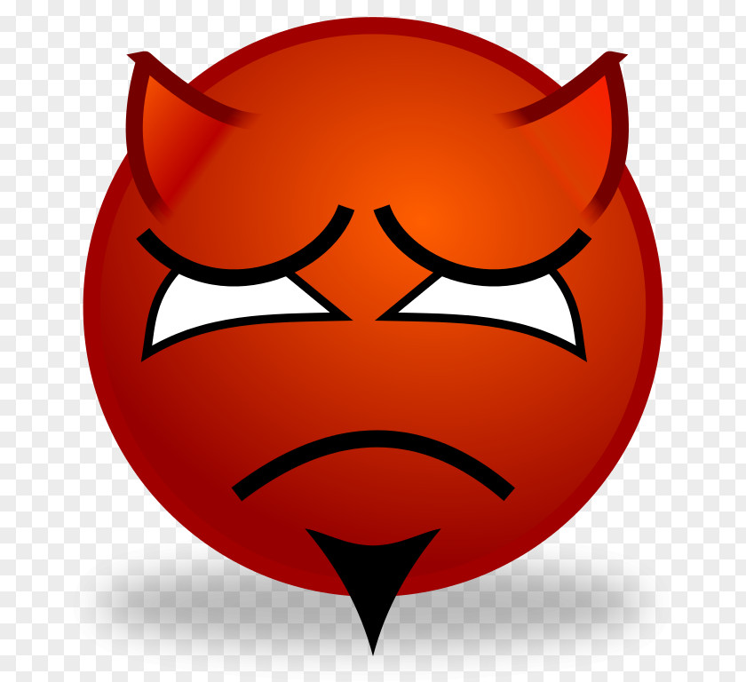 Devil Smiley Sadness Emoticon Clip Art PNG