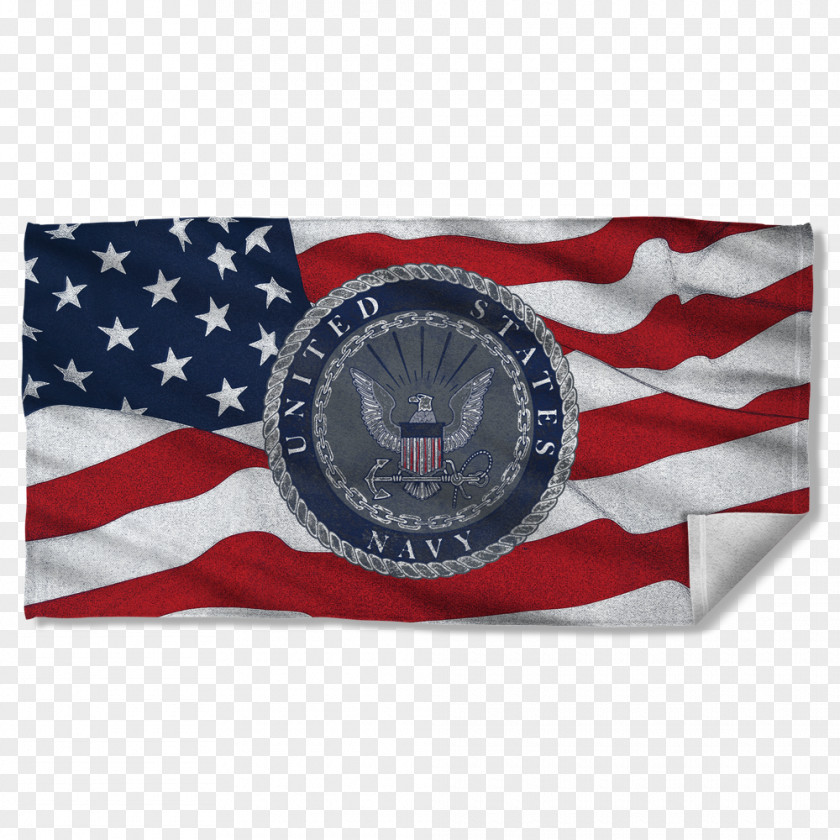 Flag Of The United States Navy Towel Throw Pillows PNG