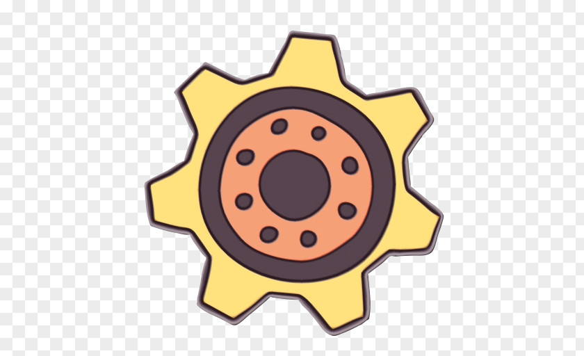 Symbol Auto Part Yellow Background PNG