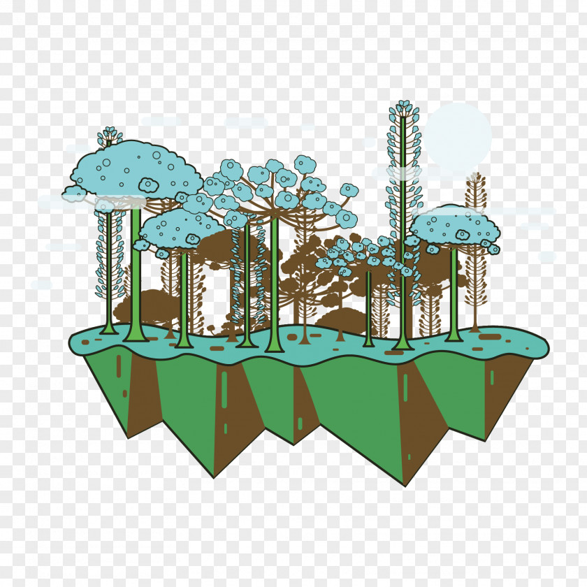 Vector Urban Green Forest Euclidean Illustration PNG