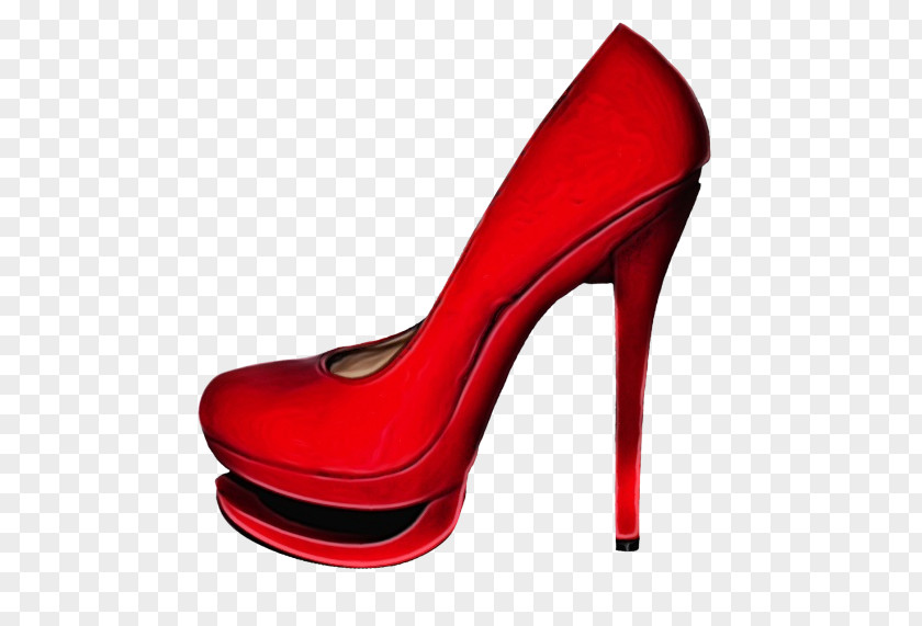 Carmine Sandal Footwear High Heels Red Basic Pump Shoe PNG