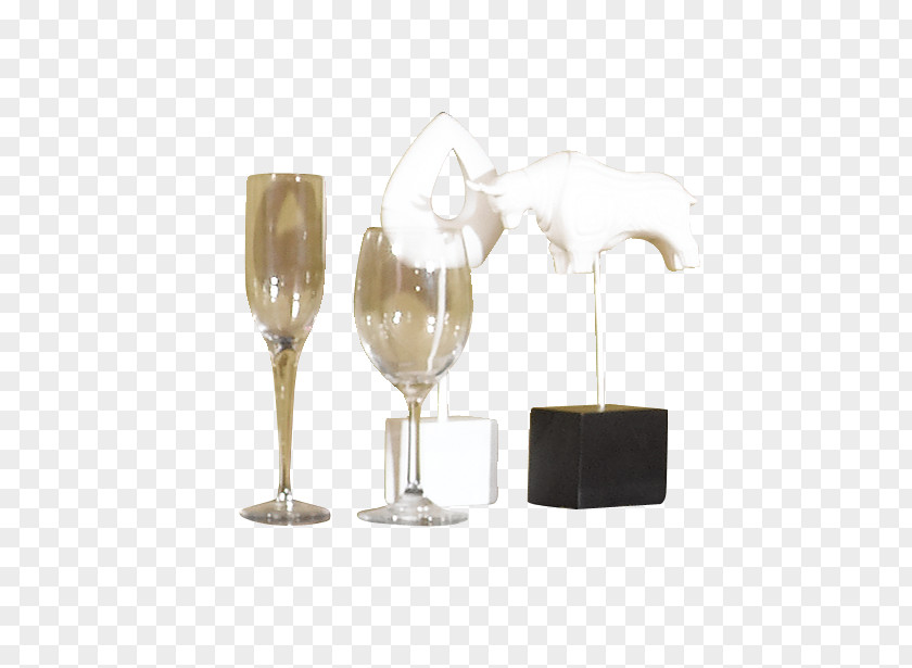 Exquisite Glass And Sculpture Wine Designer PNG