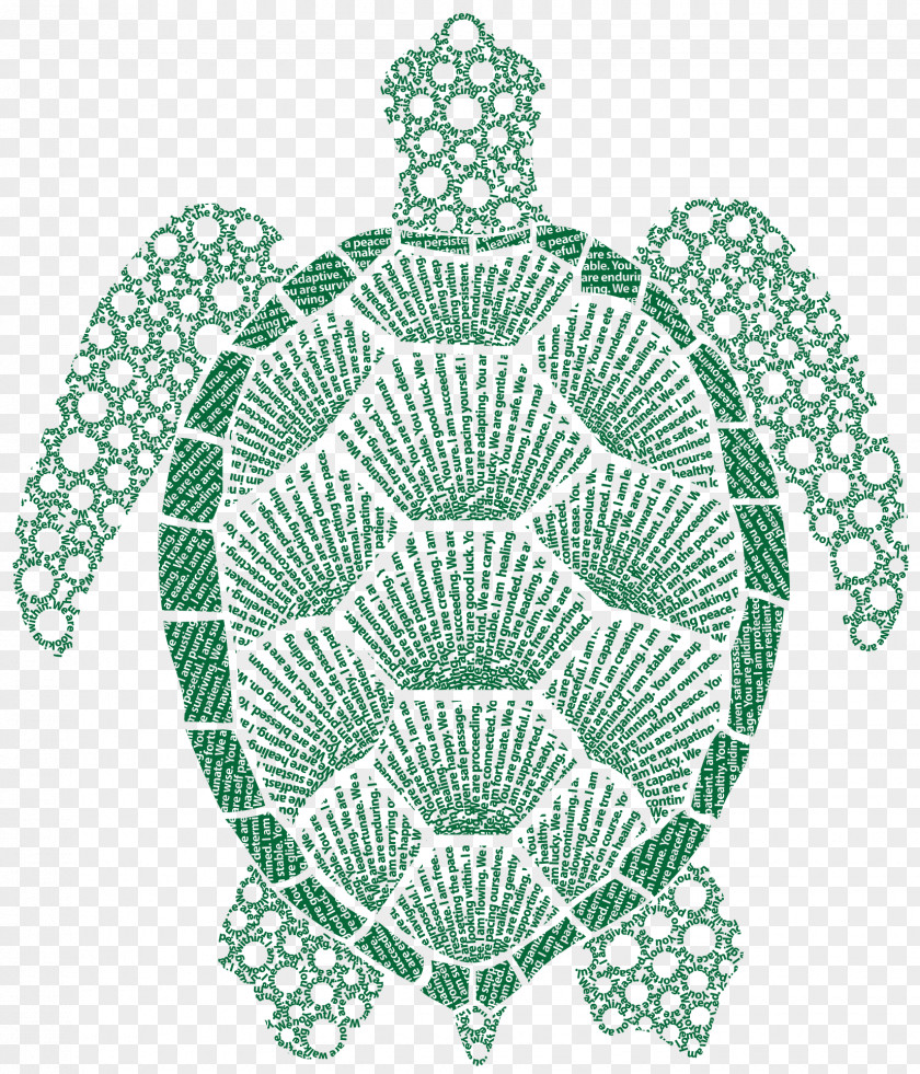 Green Sea Turtle Tortoise Doily Place Mats PNG
