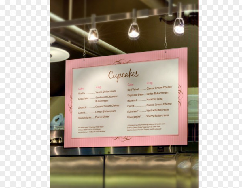 Menu Board Wink Cupcakes & Catering Bakery PNG