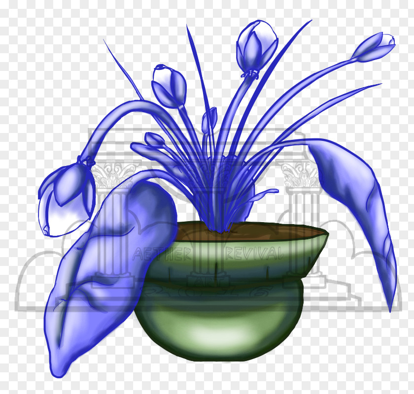 Potted Plant Lavender Flower Cobalt Blue Majorelle Lilac PNG
