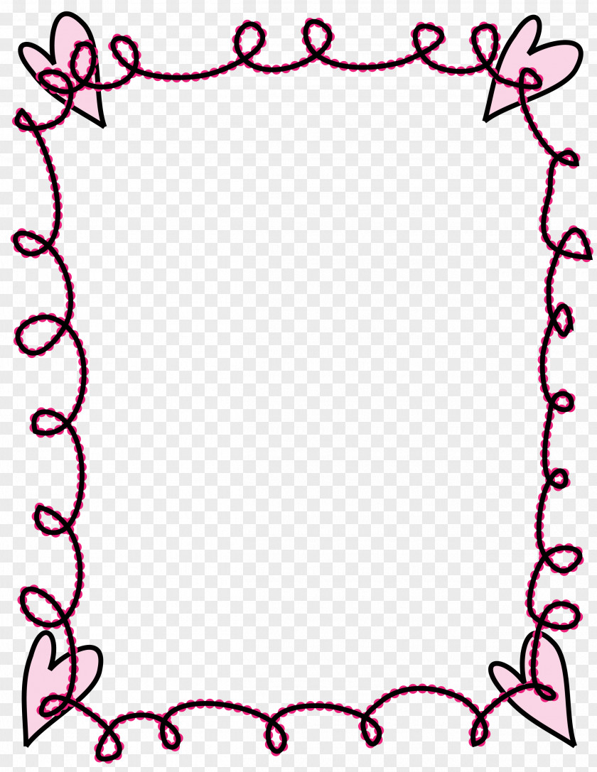 Red Frame Doodle Picture Frames Clip Art PNG