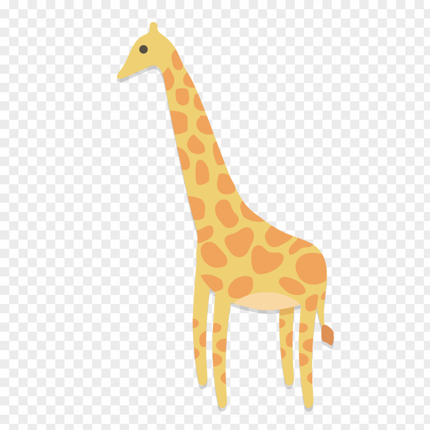 Cute Giraffe Vector Illustration PNG