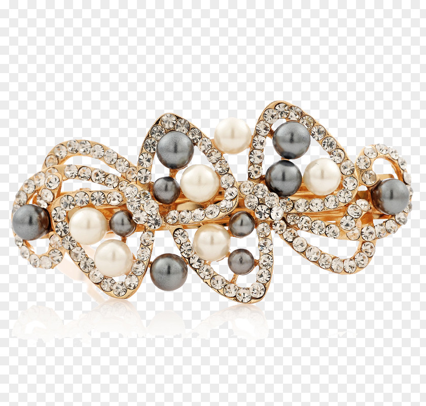 Top Picks Pearl Jewelry Diamond Clip Brooch PNG