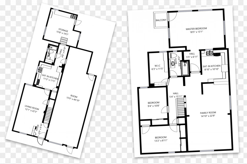 2D Floor Plan Paper Furniture PNG