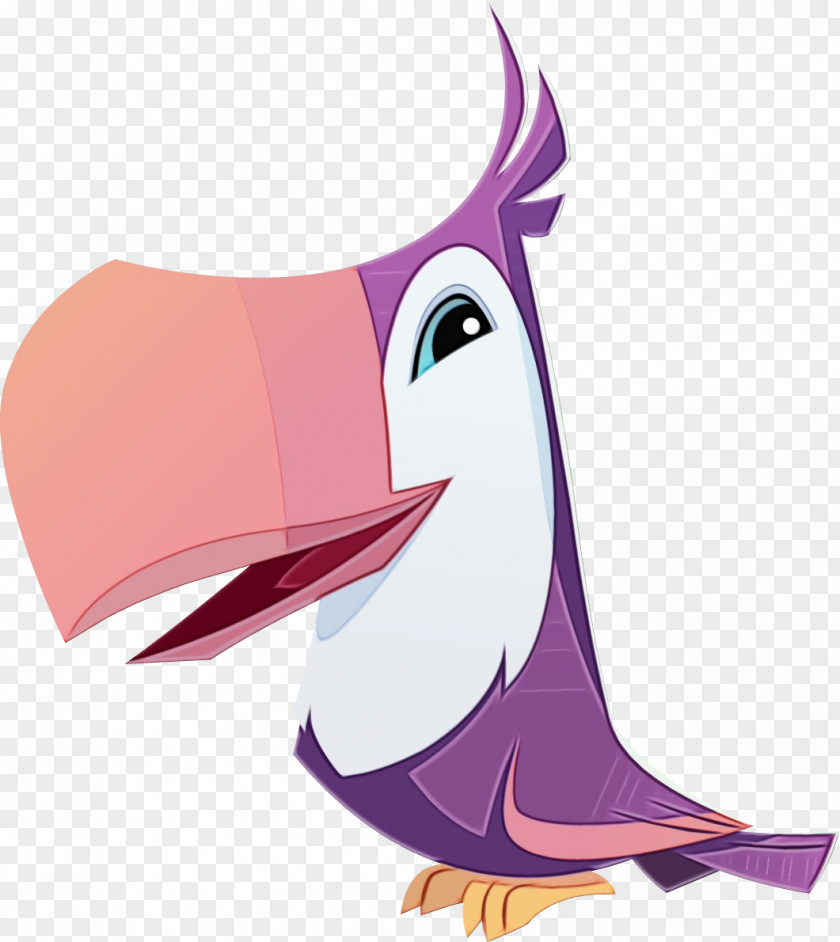 Fictional Character Beak Cartoon Pink Bird Clip Art PNG