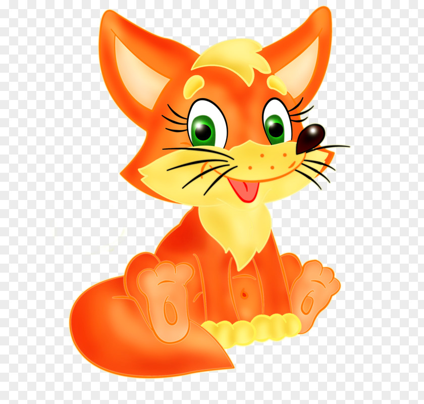 Whiskers Red Fox Cat Illustration Clip Art PNG