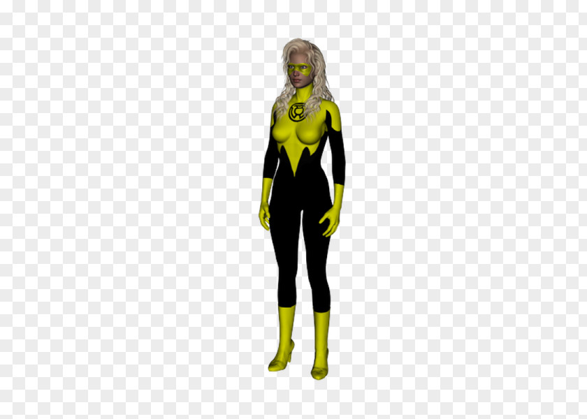 Yellow Lantern Wetsuit Spandex Personal Protective Equipment Sleeve Outerwear PNG