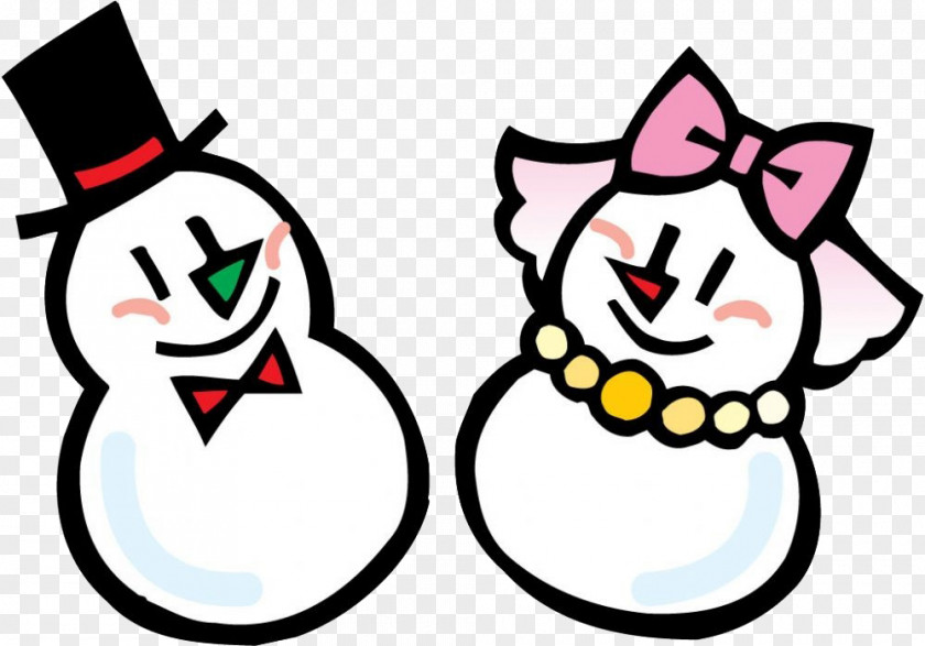 An Adorable Snowman Cartoon PNG