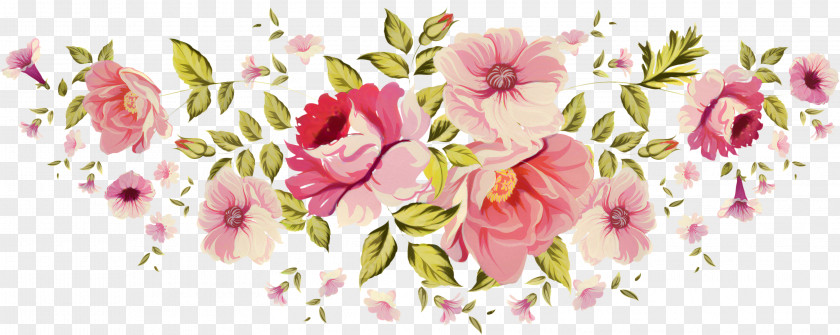 Floral Design Flower Garland Birthday Image PNG