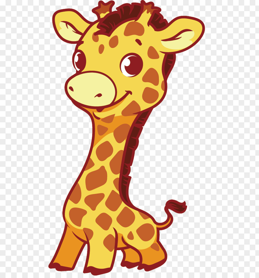 Giraffe Cuteness Illustration PNG