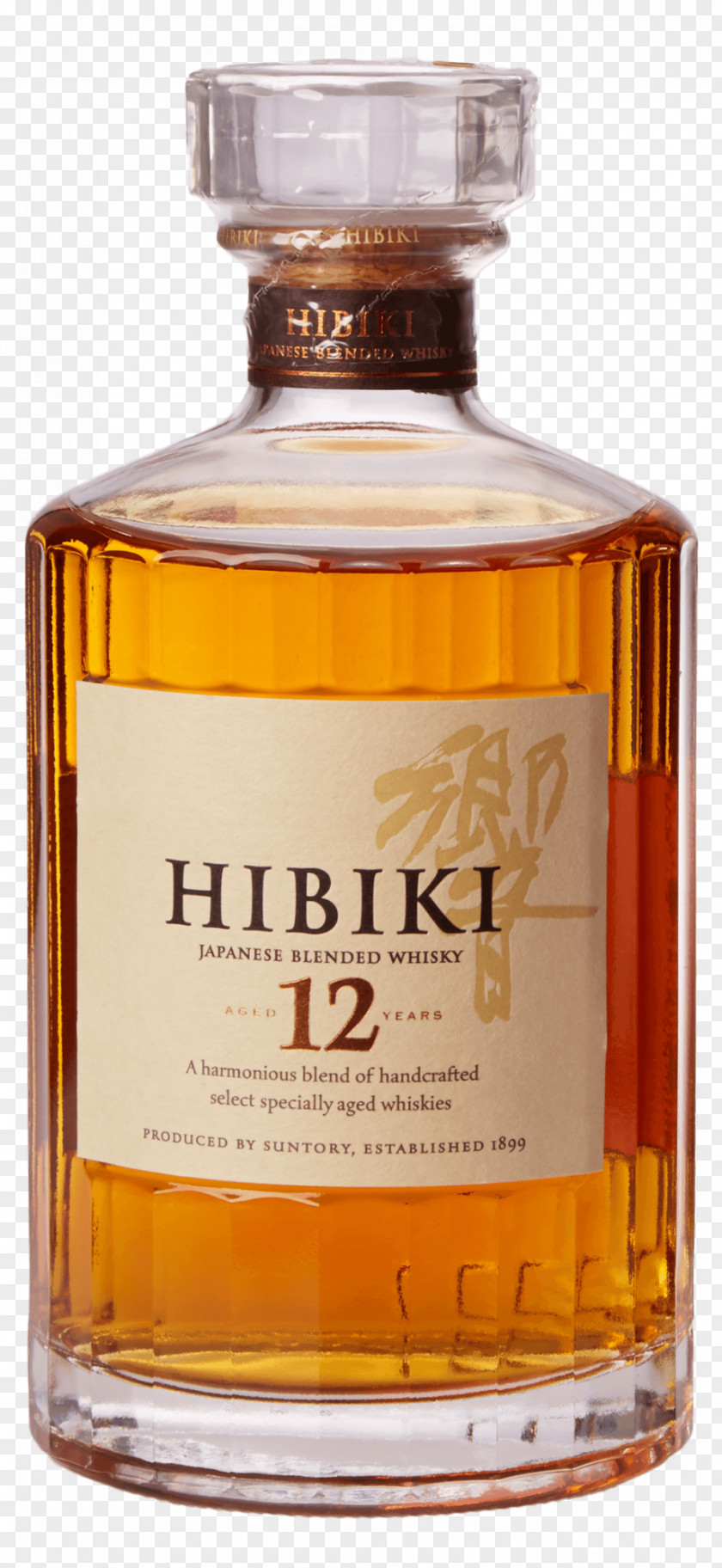 Glass Liqueur Blended Whiskey Bottle Hibiki PNG