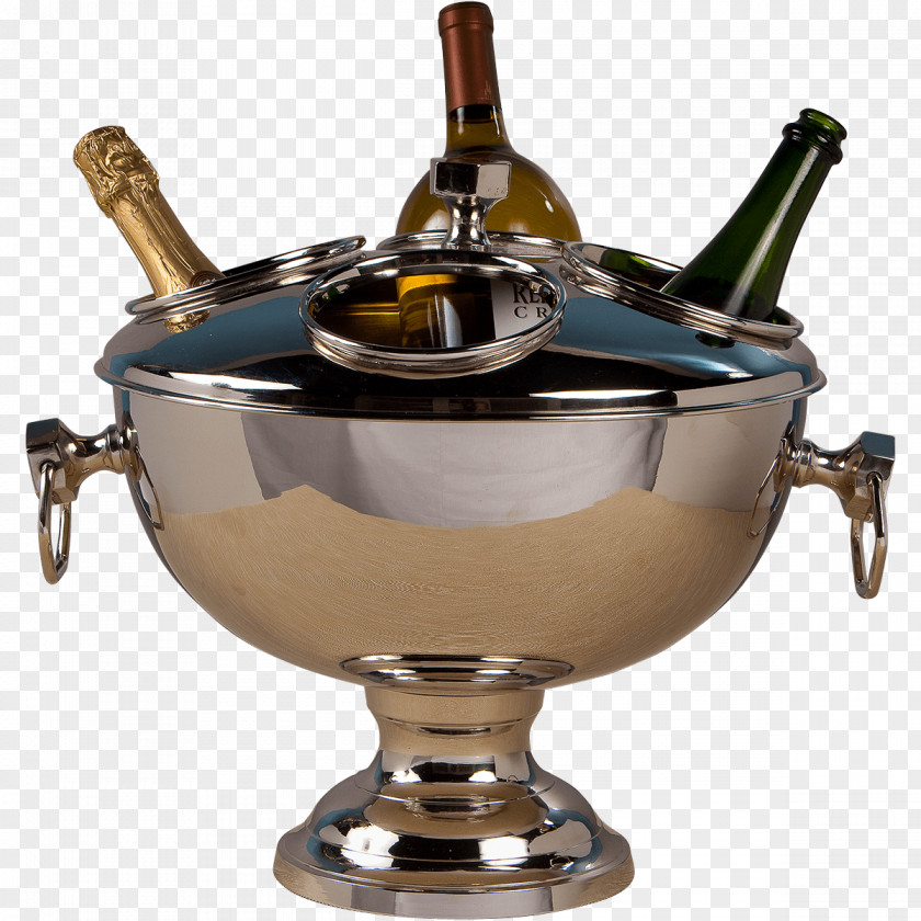 Wine Cooler Champagne Brass Bottle PNG