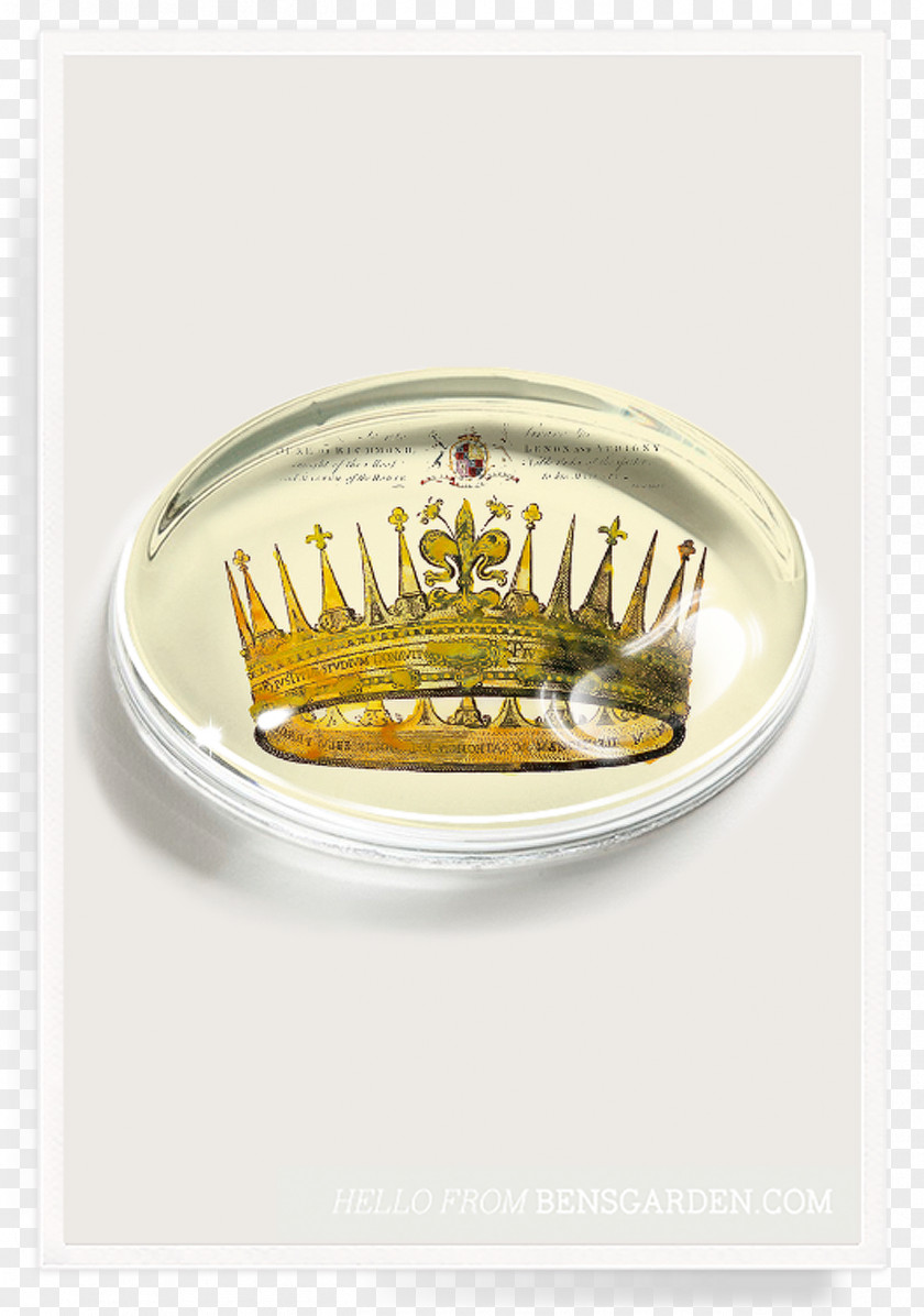 Crystal Crown Gold Ben's Garden Paperweight Father PNG