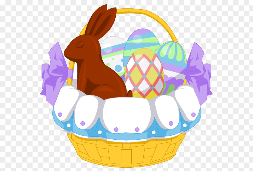 Easter Basket Bunny Egg PNG