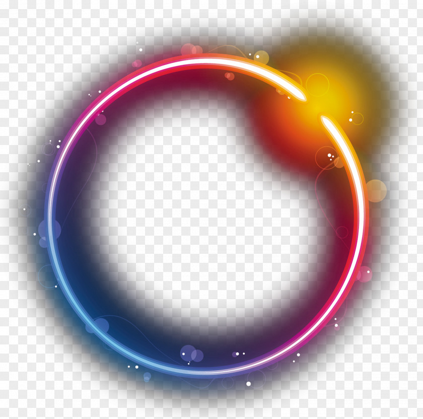 Rainbow Circle Star Eclipse 7 Logo PNG