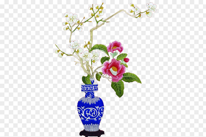 Vase Floral Design PNG