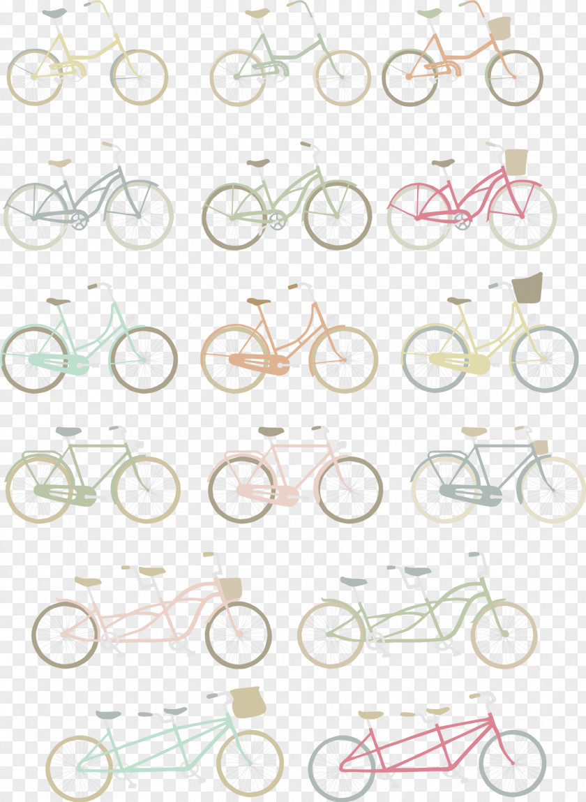 All Kinds Of Bicycles Vector Bicycle PNG