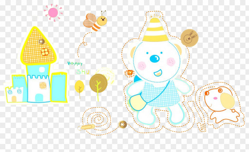 Cartoon Bear Yellow Toy Infant Clip Art PNG