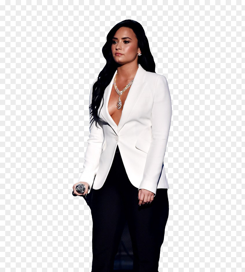 Demi Lovato Blazer Sleeve Blouse Bus PNG