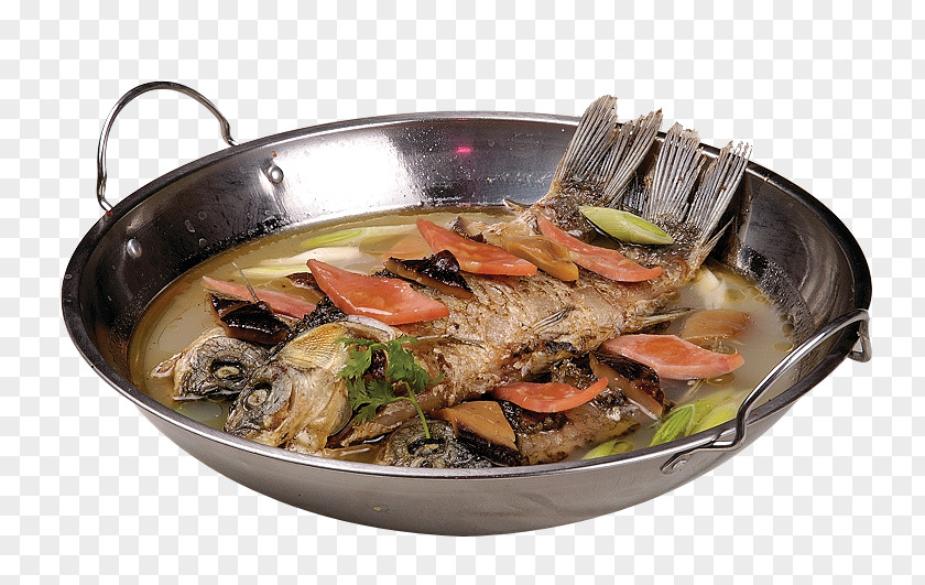 Fried Fish Soup Pot Food Dish PNG