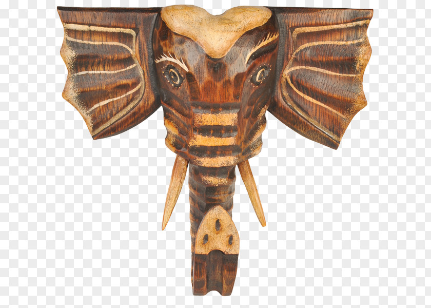 Mask Elephantidae Wood Bali Africa PNG