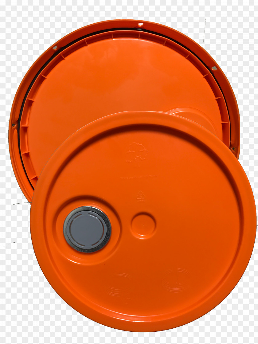 Orange Water Pail Lid Plastic Seal Gasket PNG