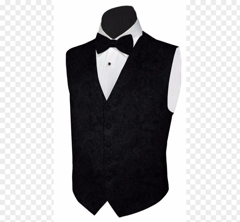 Satin Tuxedo Gilets Waistcoat Bow Tie Necktie PNG