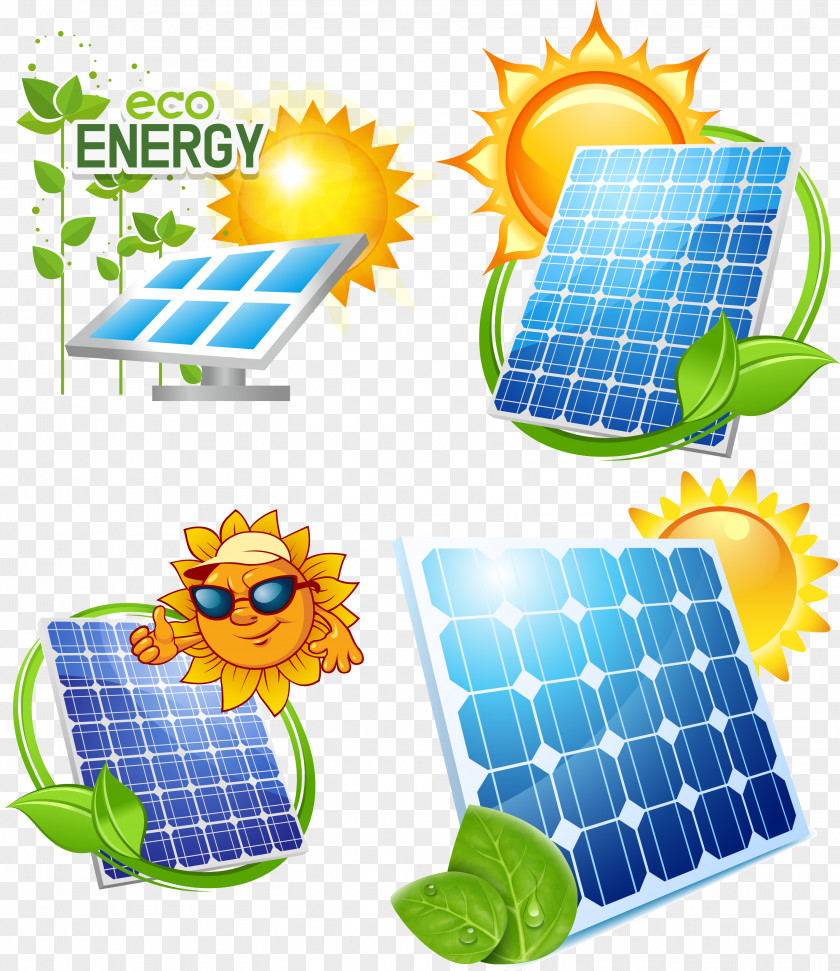 Solar Energy-saving Design Power Energy Panel Photovoltaics PNG